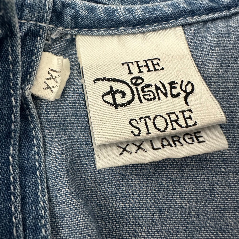 Disney Store Vintage Winnie the Pooh Piglet Denim Midi Dress Blue XXL Cotton - Picture 7 of 9